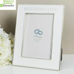 AMORE 5" X 7" SILVER PLATED WEDDING DAY PHOTO FRAME