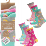 12 Pairs Ladies Novelty Super Soft Bamboo Comfort Ankle Socks 4-8 by Bamboo Threads