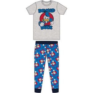 Men's Official Donald Duck Character Short Sleeve Top & Lounge Pant Pyjama Set