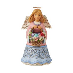 Jim Shore Heartwood Creek Angel with Basket Figurine