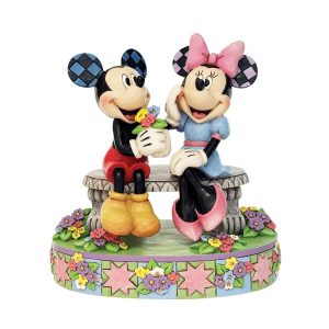 Jim Shore Disney Traditions A Blooming Romance (Mickey and Minnie Bench)
