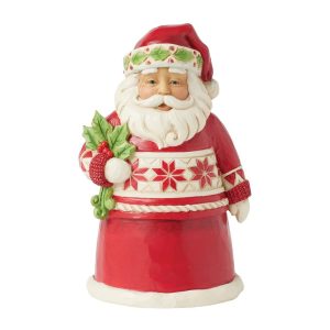 Jim Shore Heartwood Creek Holly Berry Noel (Santa Pint with Holly)