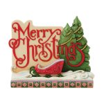 Jim Shore Heartwood Creek Sleighing Through The Pines (Merry Christmas Lodge)