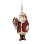 Jim Shore Heartwood Creek Gingerbread Santa Hanging Ornament