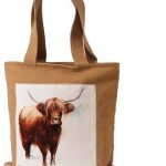 Sarah Stokes Highland Cow Canvas Shopping Bag