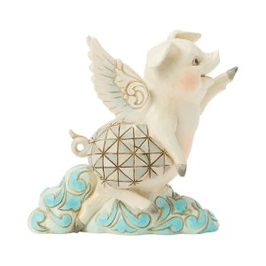 Jim Shore Heartwood Creek Flying Pig Mini Figurine