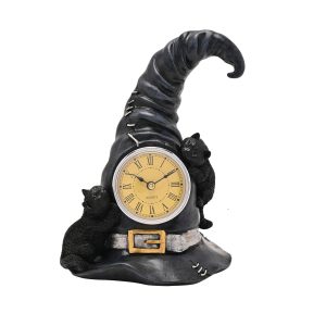 Juliana Mystic Legends Wizard Hat and Black Cats Clock