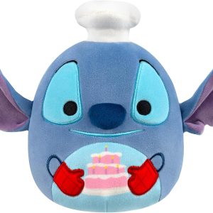 Squishmallows Original 8-Inch Disney Chef Stitch with Cake Plush
