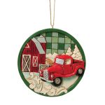 Jim Shore Heartwood Creek Red Truck Hanging Ornament