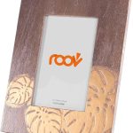 Home Living Gold Palm MDF 4" X 6" Photo Frame