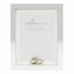 Amore Silver Plated 5"X7" Cube Photo Frame