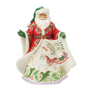 Jim Shore Heartwood Creek Santa Winter Scene Musical Figurine First Edition