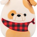 Squishmallows 12" Brock the White and Tan Bulldog Plush