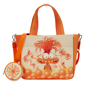 Loungefly Inside Out 2 Anxiety Glow Tote Crossbody Bag with Coin Bag