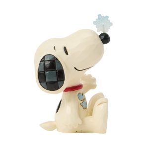Jim Shore Peanuts Snoopy with Snowflake on Nose Mini