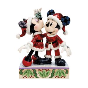 Jim Shore Mistletoe Moments (Mickey and Minnie Mistletoe) Disney Traditions