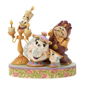 Jim Shore Disney Traditions Heart of the Castle (Lumiere, Mrs Potts, Cogsworth and Chip)