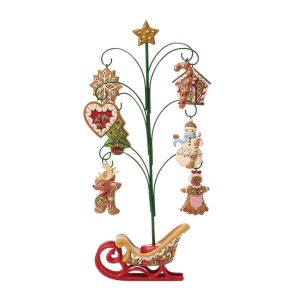 Jim Shore Gingerbread Tree with Cookie Hanging Ornaments by Heartwood Creek