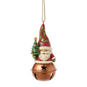 Jim Shore Heartwood Creek Christmas Gnome on Bell Hanging Ornament
