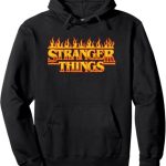 Stranger Things Flames Logo Adults Hoodie