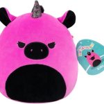 Squishmallows 7.5" Everyday Kitty Dark Pink Unicorn With Angry Eyes