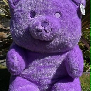 Purple Sparkle Gummy Bear Plush Soft Fill 26"