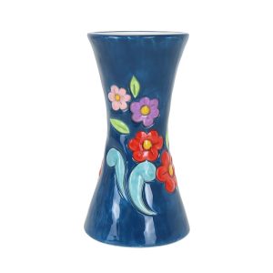 Jim Shore Vase Blue With Floral Motif Figurine by Heartwood Creek