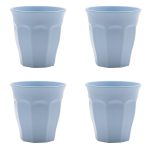 Country Living Set of 4 RPET Cups - 280ml Sky Blue