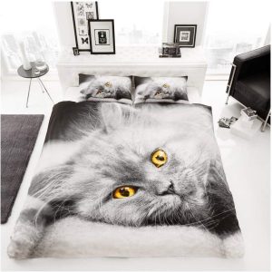 Wildlife Cat 3D King Size Duvet Cover Set
