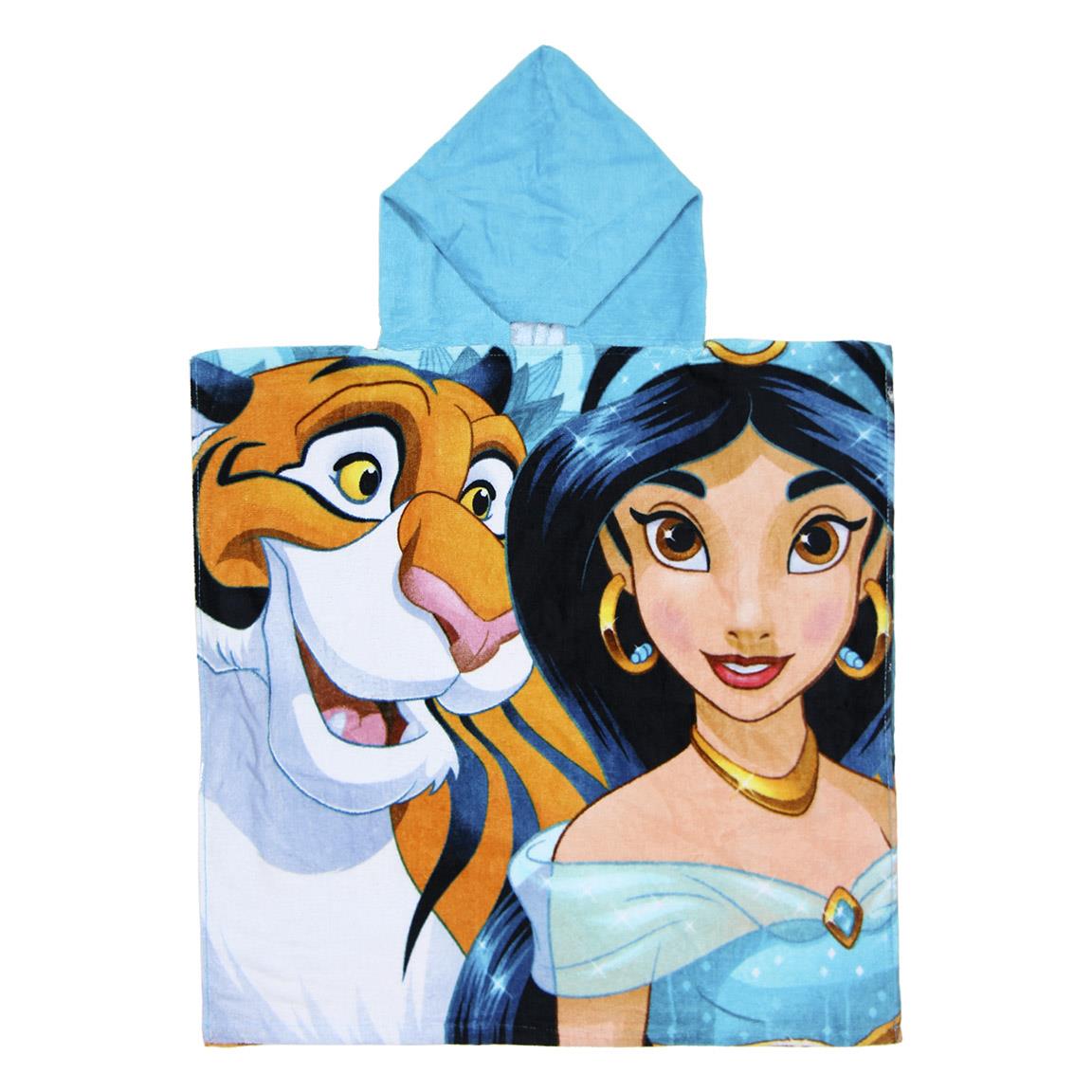 2 x Princess Jasmine Cotton Poncho Hooded Towel