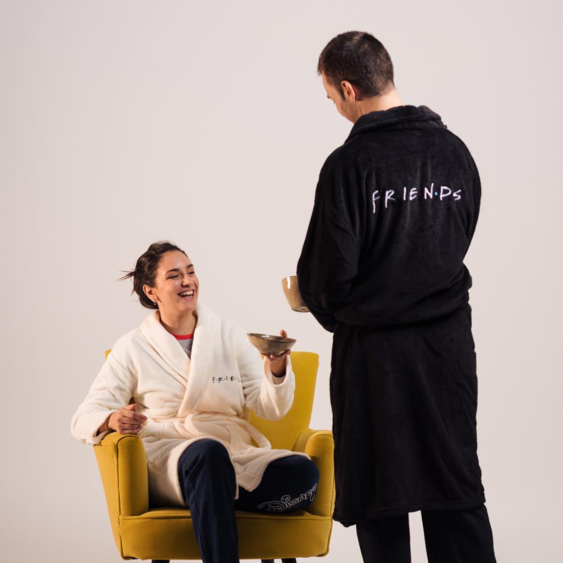 Dressing Gown Embroidery Coral Fleece Friends Adults - 2200006482 Dressing Gown Embroidery Coral Fleece Friends Adults - 2200006482