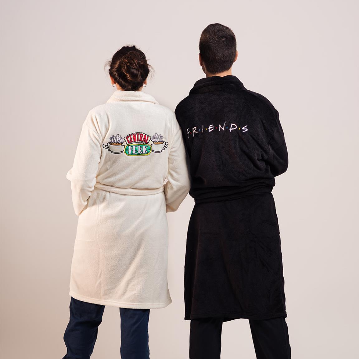 Dressing Gown Embroidery Coral Fleece Friends Adults - 2200006482 Dressing Gown Embroidery Coral Fleece Friends Adults - 2200006482