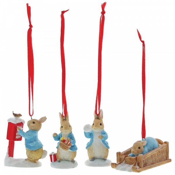 Beatrix Potter Peter Rabbit Set of 4 Hanging Ornaments