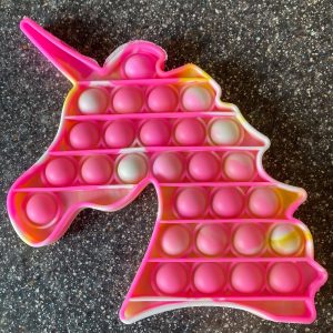 4 x Pop It Fidget Unicorn Tie Dye Colour Toy (Random Colours)