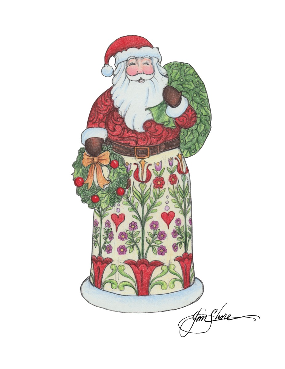 Jim Shore Heartwood Creek Santa A5 Print Jim Shore Heartwood Creek Santa A5 Print