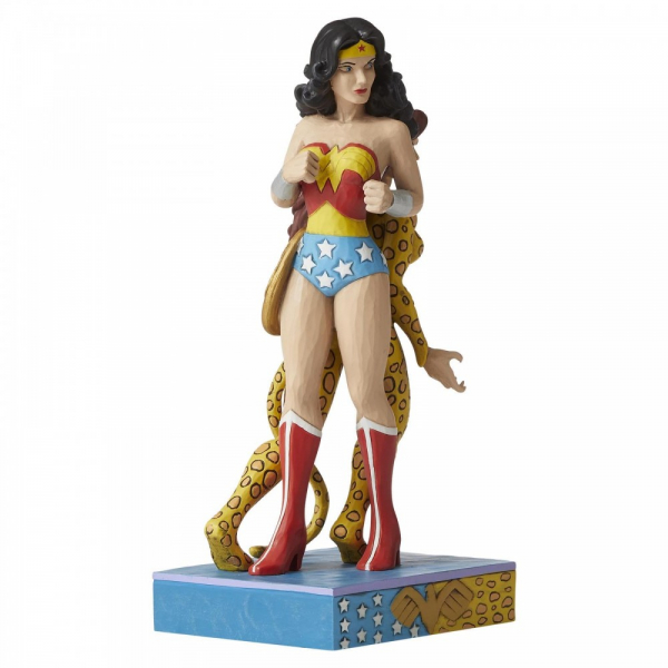 Jim Shore DC Wonder Woman and Cheetah Figurine Jim Shore DC Wonder Woman and Cheetah Figurine