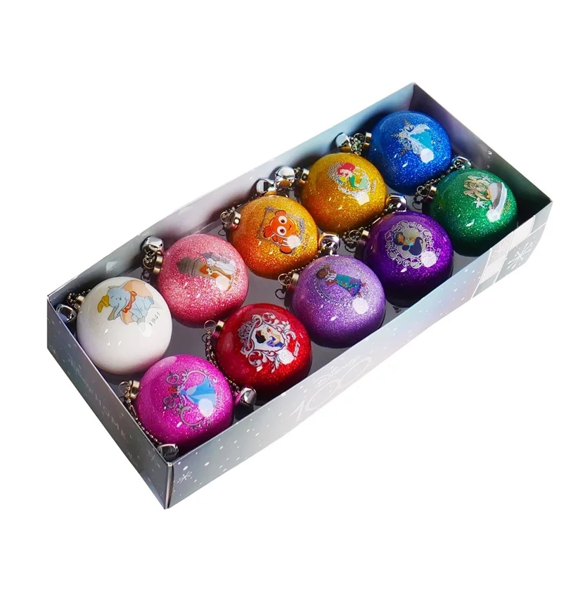Disney 100 Box of 10 Glitter Baubles
