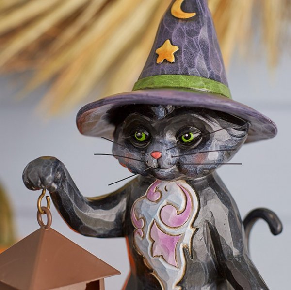 Jim Shore Heartwood Creek Black Cat on Pumpkin Statue Jim Shore Heartwood Creek Black Cat on Pumpkin Statue