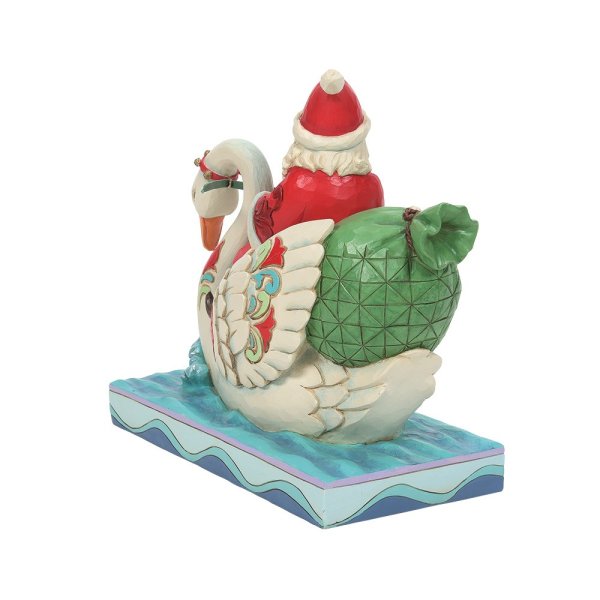 Jim Shore Heartwood Creek Santa riding Swan Figurine Jim Shore Heartwood Creek Santa riding Swan Figurine