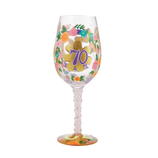 Lolita Happy 70th Birthday Wine Glass Lolita Happy 70th Birthday Wine Glass