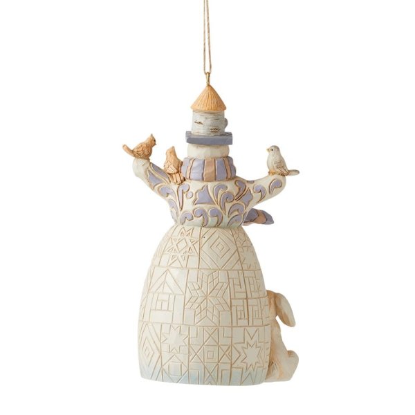 Jim Shore Heartwood Creek Snowman with Animals Hanging Ornament