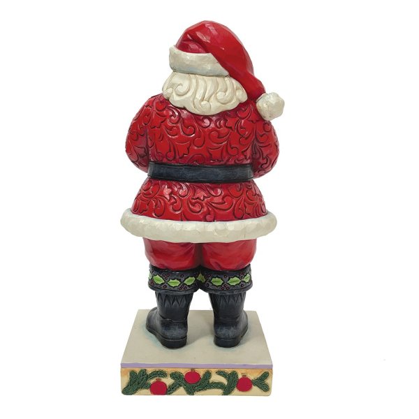 Jim Shore Heartwood Creek Santa with Cardinal in Hands Figurine