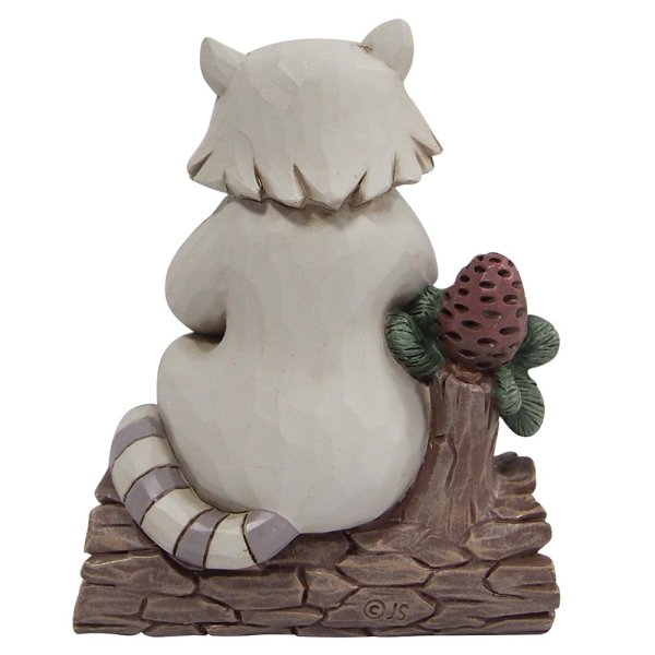 Jim Shore Heartwood Creek Raccoon with Pinecone Mini Figurine