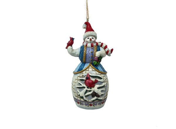 Jim Shore Heartwood Creek Snowman with Bird Hanging Ornament Jim Shore Heartwood Creek Snowman with Bird Hanging Ornament