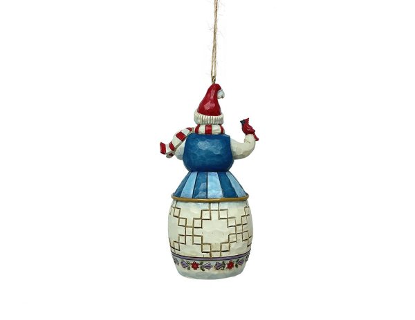 Jim Shore Heartwood Creek Snowman with Bird Hanging Ornament Jim Shore Heartwood Creek Snowman with Bird Hanging Ornament