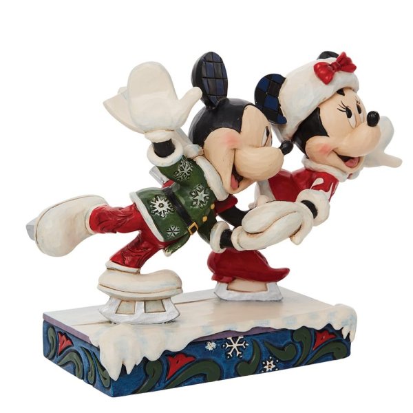 Jim Shore Disney Traditions Mickey and Minnie Ice Skating