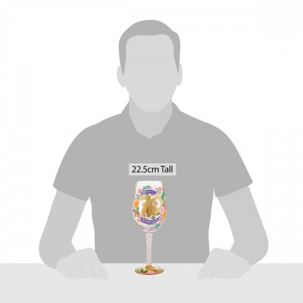 Lolita Happy 70th Birthday Wine Glass Lolita Happy 70th Birthday Wine Glass