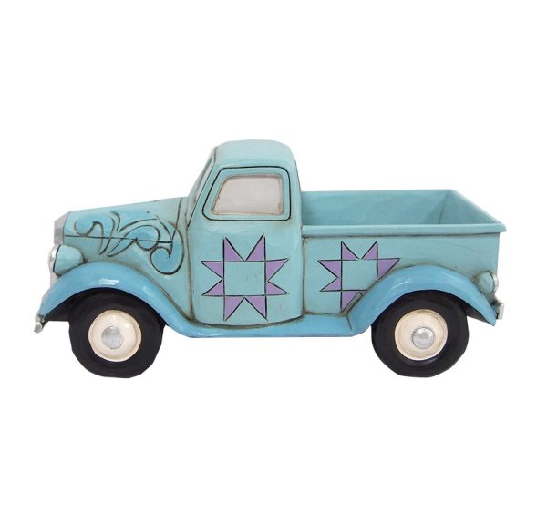 Jim Shore Heartwood Creek Blue Mini Pickup Figurine Jim Shore Heartwood Creek Blue Mini Pickup Figurine