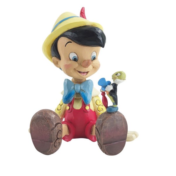 Jim Shore Disney Traditions Pinocchio & Jiminy Sitting