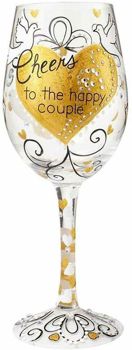 Lolita Cheers To The Happy Couple Wine Glass - 6000016 Lolita Cheers To The Happy Couple Wine Glass - 6000016